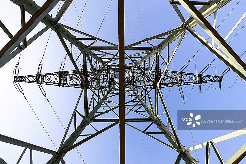 大型输电塔内部场景图片素材