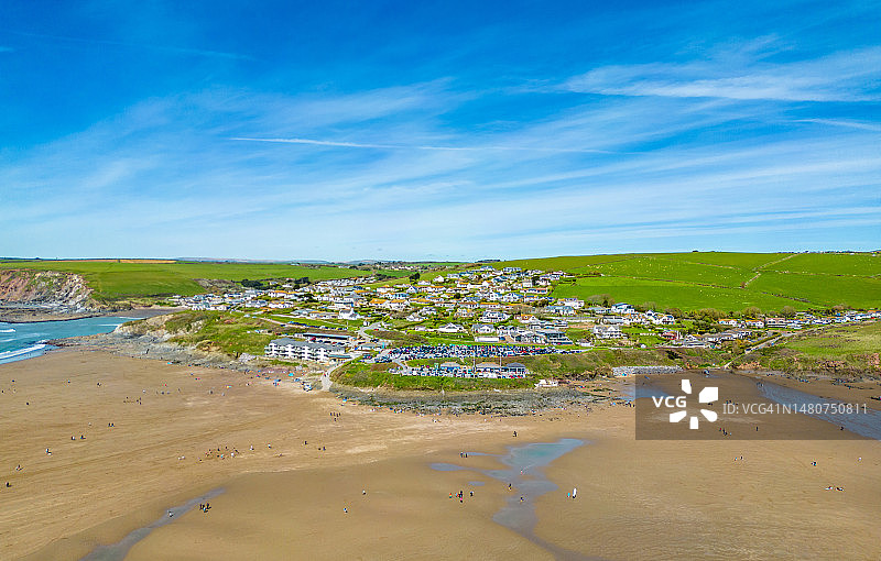 比古里滨海小镇风光图片素材