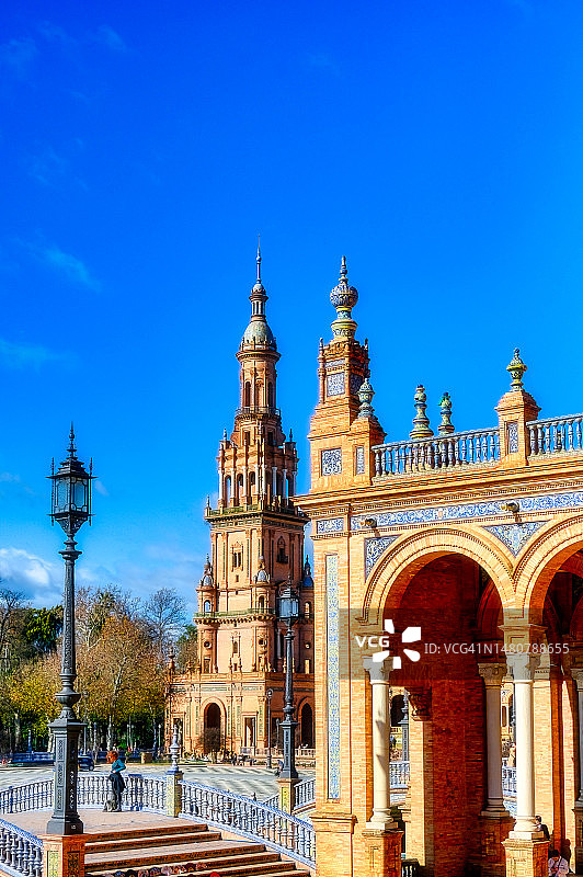 塞维利亚的西班牙广场图片素材