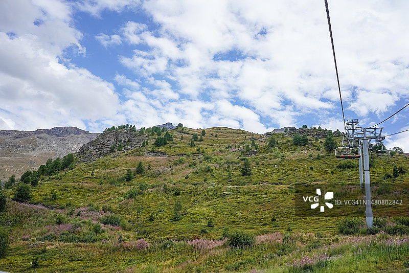 山区缆车图片素材