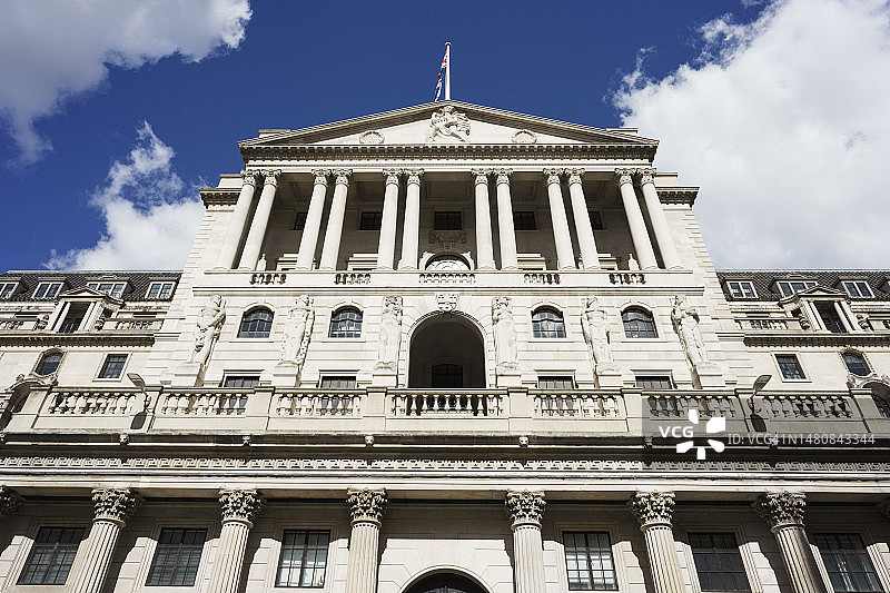 伦敦传统金融建筑外立面图片素材