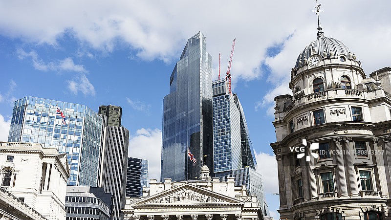 伦敦金融区建筑外景图片素材