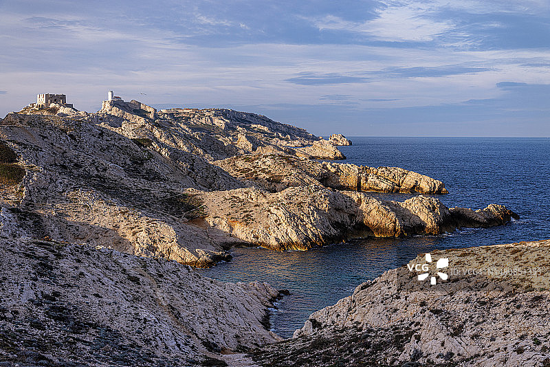 波梅格岛峡湾，法国普罗旺斯-阿尔卑斯-蓝色海岸图片素材