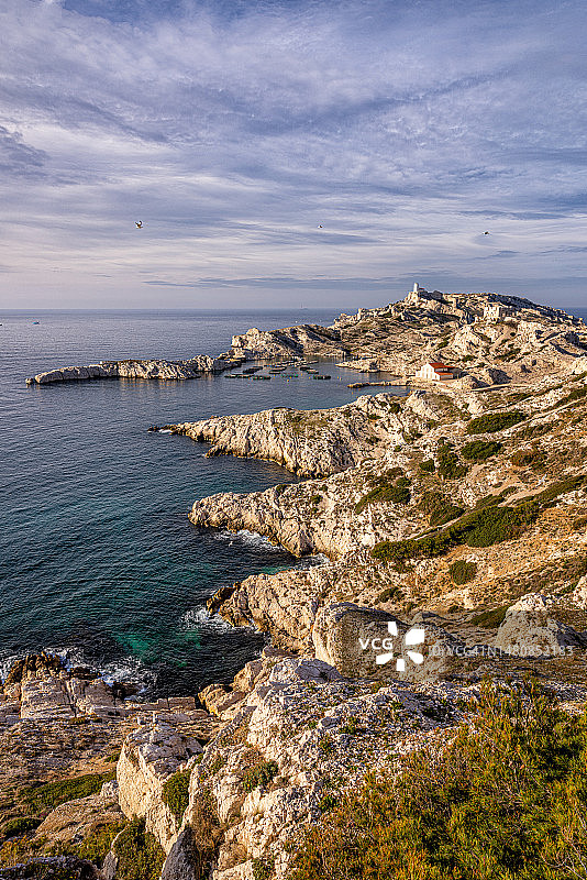 波梅格岛峡湾，法国普罗旺斯-阿尔卑斯-蓝色海岸图片素材