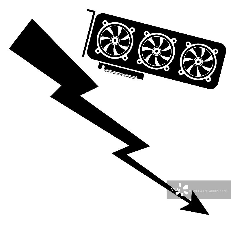 显卡GPU信息图简约插画图片素材