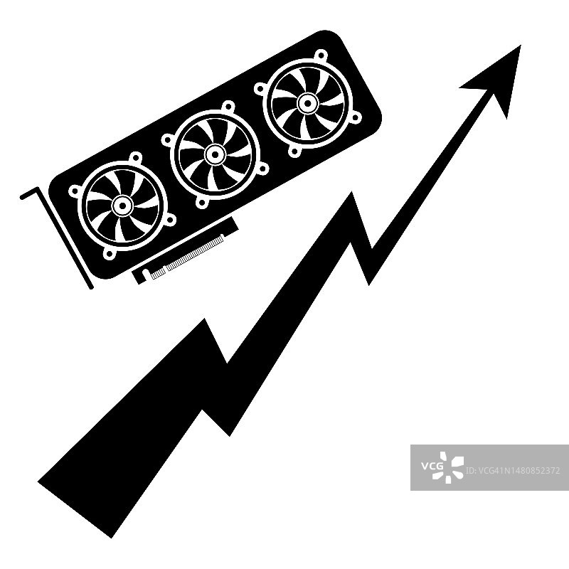 显卡GPU信息图简约插画图片素材