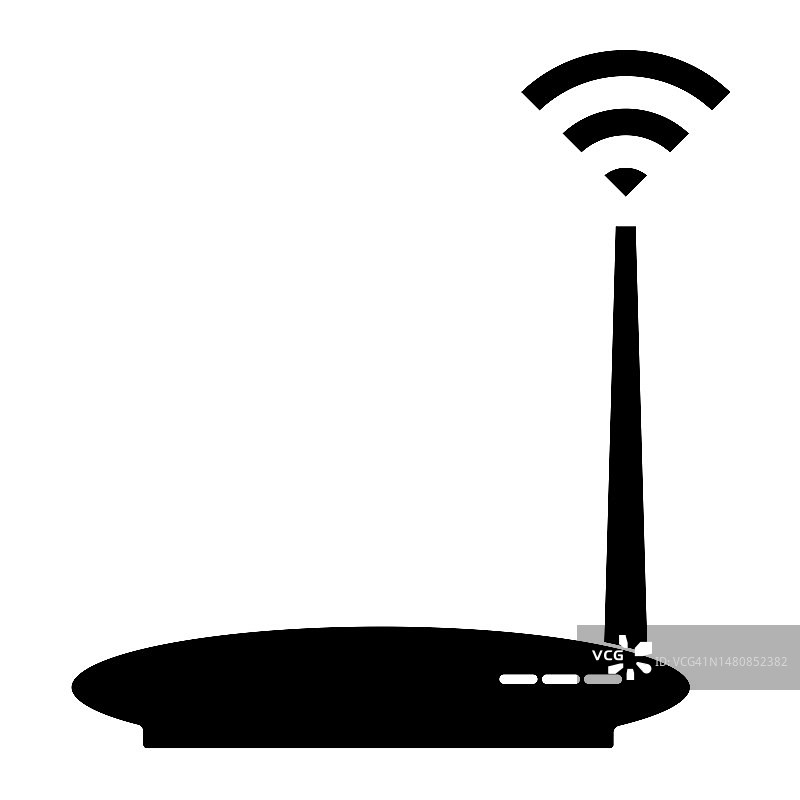 Wi-Fi路由器电脑组件图标简易插画图片素材