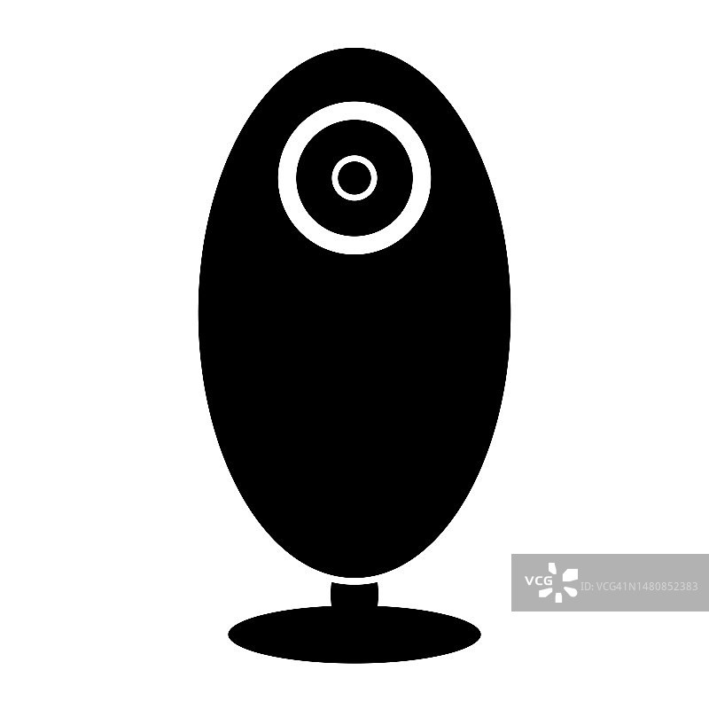 摄像机的简约插画，个人电脑组件图标图片素材