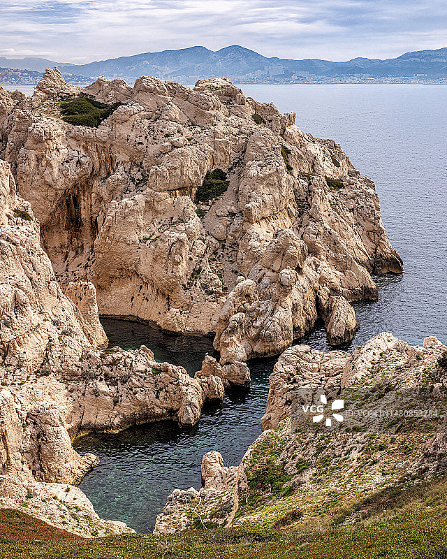 波梅格岛峡湾，法国普罗旺斯-阿尔卑斯-蓝色海岸图片素材