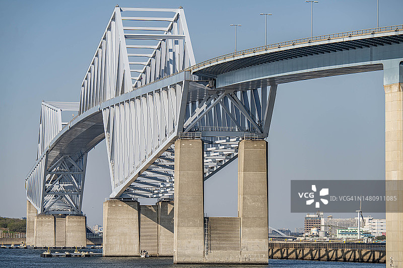 日本东京的城市海湾大桥图片素材