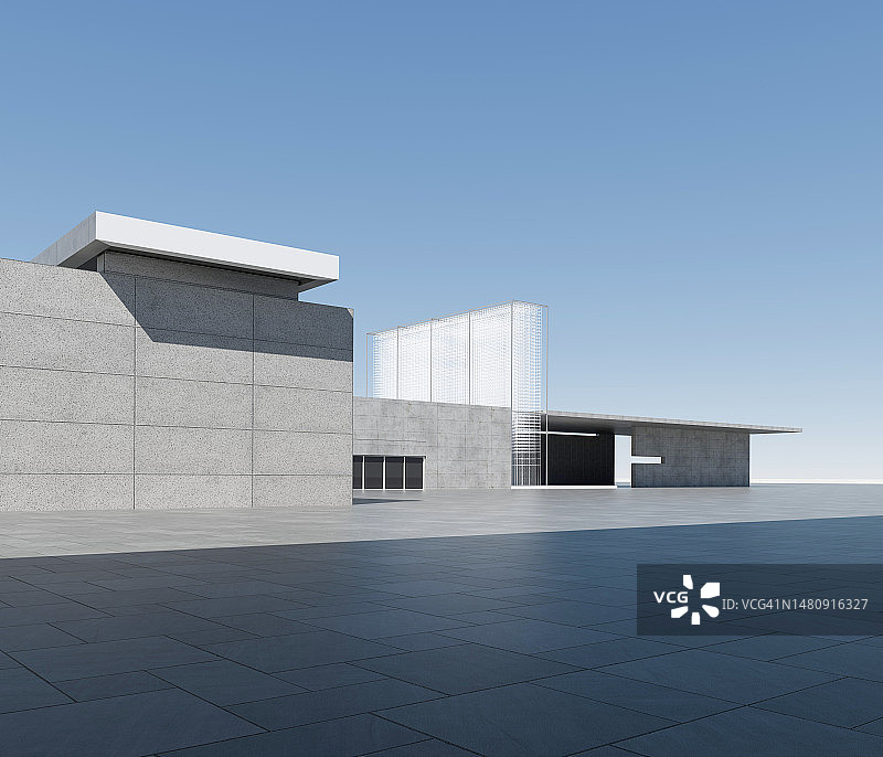 空白的建筑背景  3D建筑背景”图片素材
