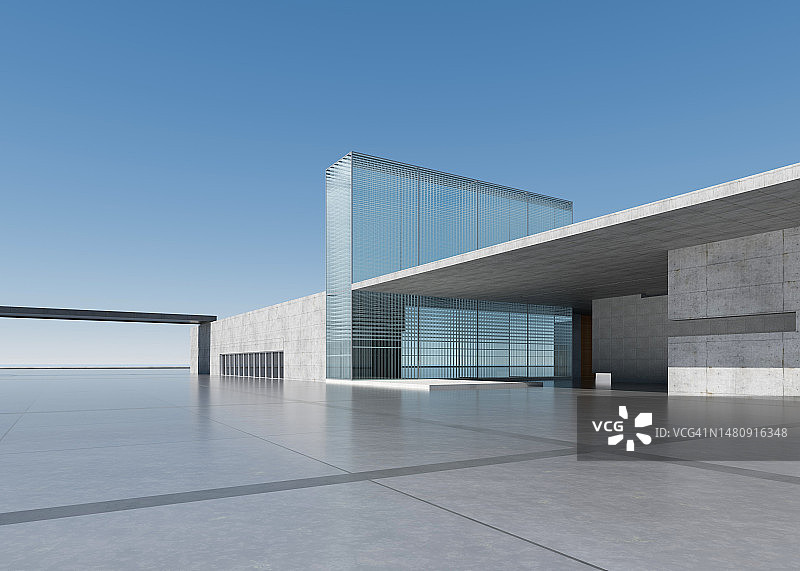 带有玻璃穹顶的现代建筑图片素材