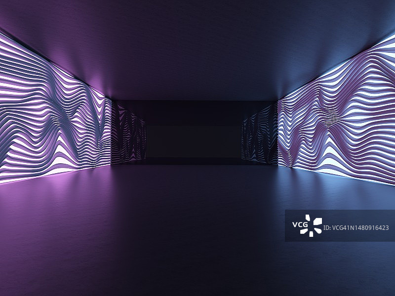 抽象的未来几何霓虹灯背景图片素材