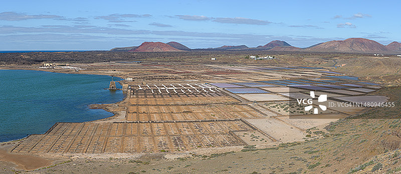 超大尺寸：胡纳比奥盐田全景图片素材