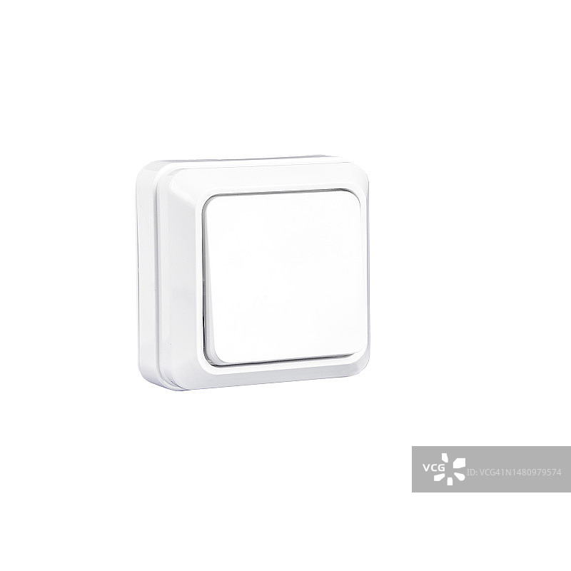 白色背景上的灯开关图片素材