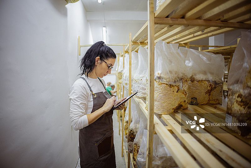 蘑菇生长冷却技术图片素材