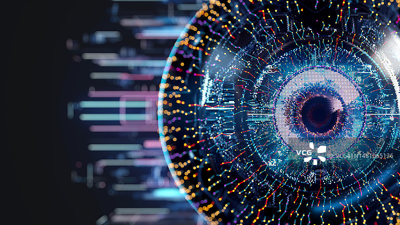 数字之眼，AI人工智能数字概念图片素材