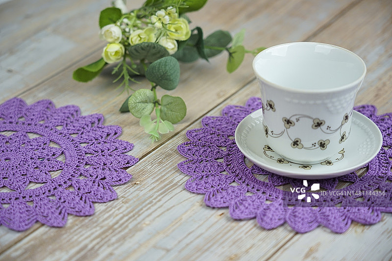 复古蕾丝垫图片素材