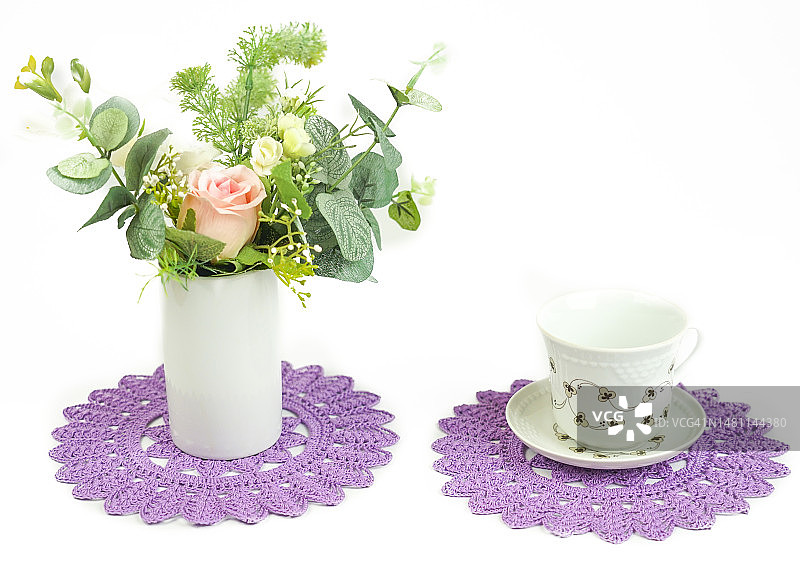 复古蕾丝垫图片素材