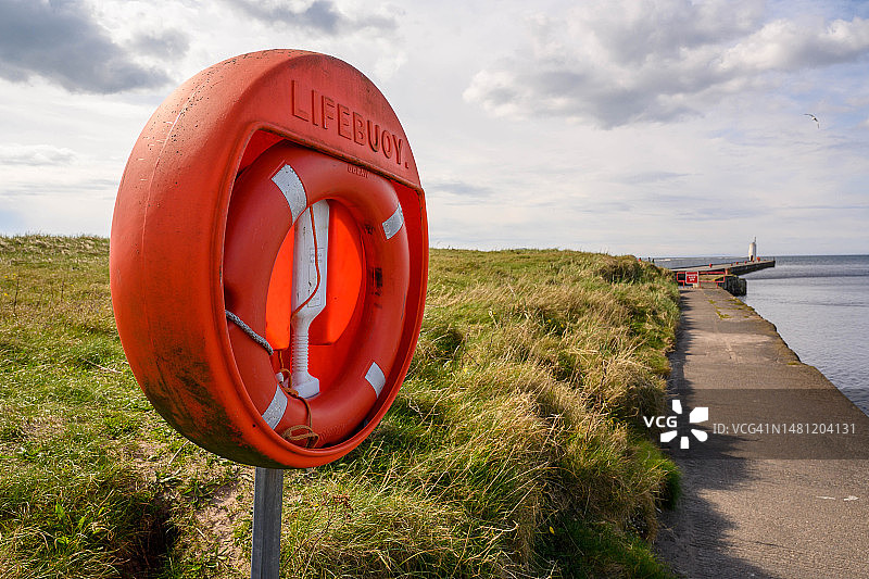 苏格兰格尔van港的救生圈图片素材