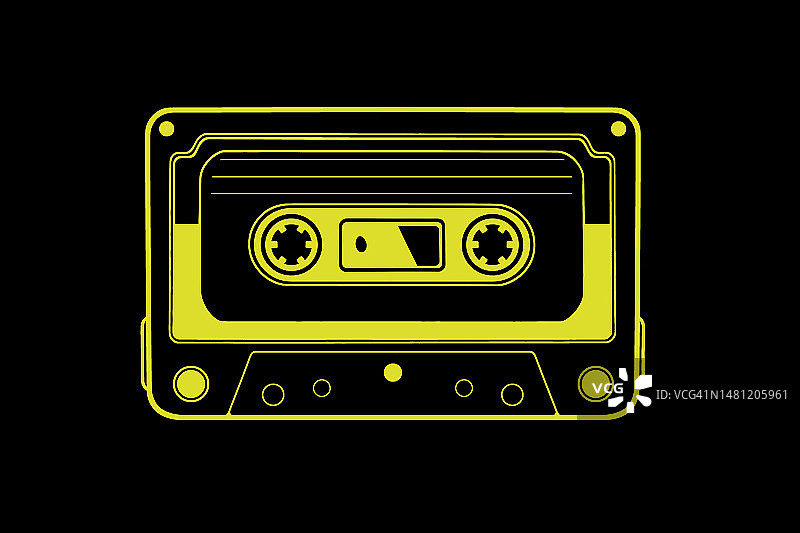 复古录音带矢量插图图片素材