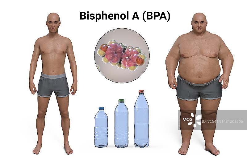 塑料与肥胖的关联概念插图图片素材