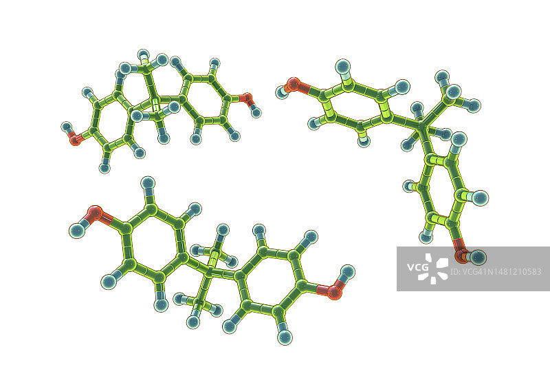 双酚A分子结构示意图图片素材