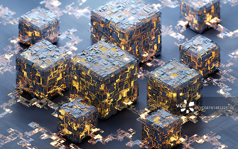 科技立方体图片素材