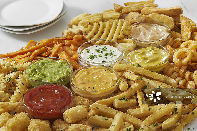 终极炸薯条拼盘图片素材