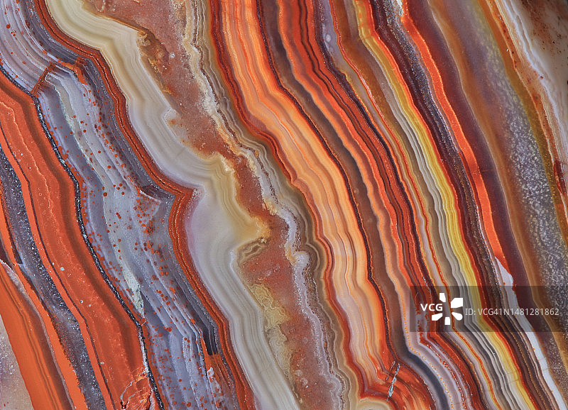 玛瑙中天然石材带状图案，全画幅特写图片素材