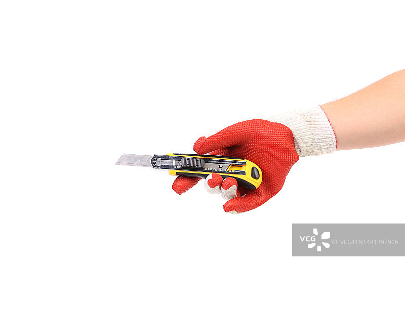 手持工作工具，白色背景图片素材