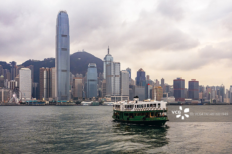 香港维多利亚港天星小轮图片素材