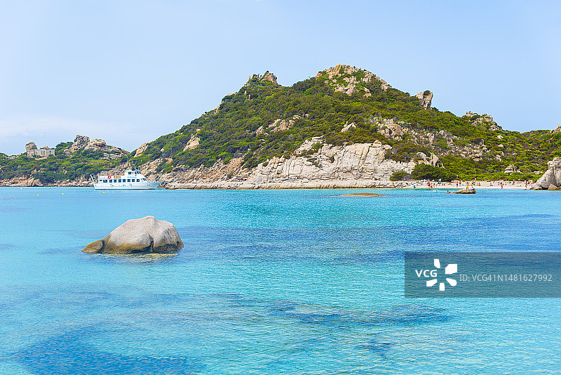 意大利撒丁岛马达莱纳群岛斯帕吉岛科尔萨拉海湾图片素材