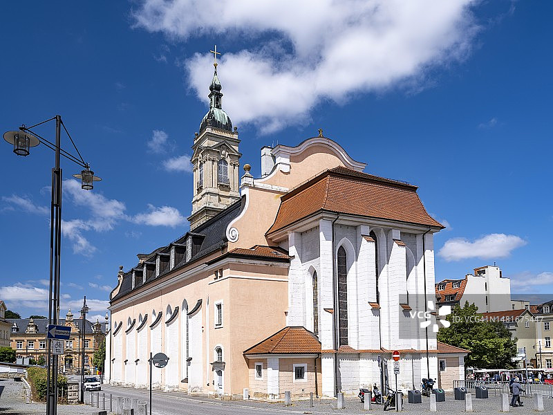 艾森纳赫的乔治教堂，城镇主教堂，德国图林根州图片素材