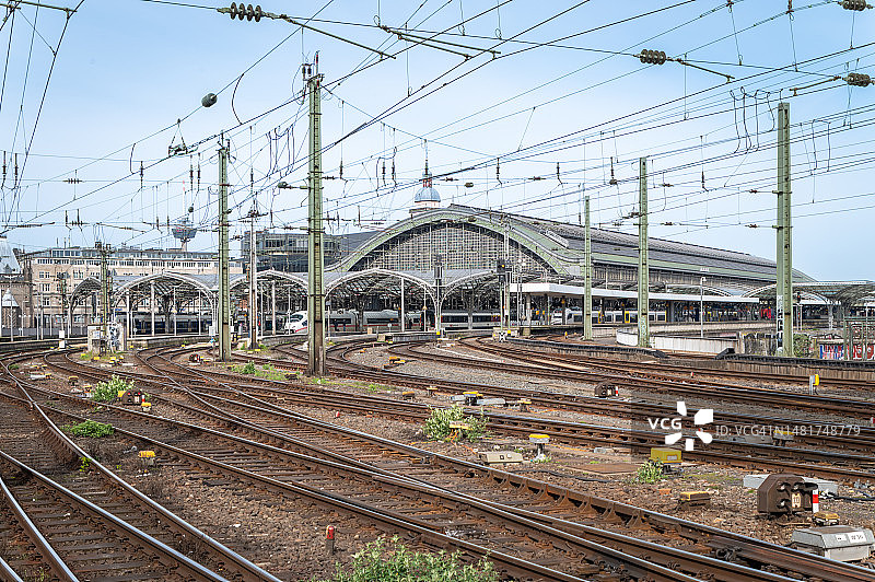 科隆火车站的铁轨图片素材