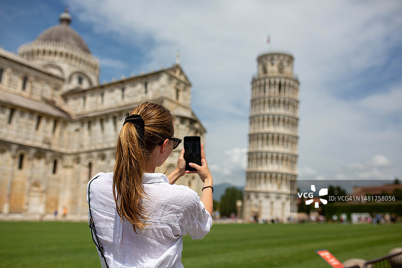拍摄比萨斜塔图片素材