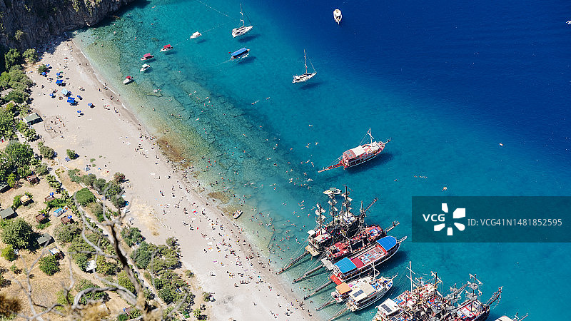 蝴蝶谷顶视图图片素材