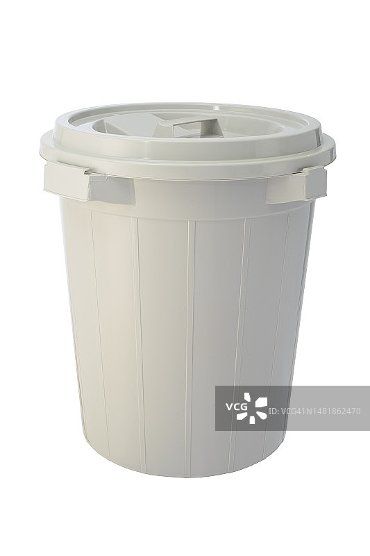 白色背景上的白色塑料容器图片素材