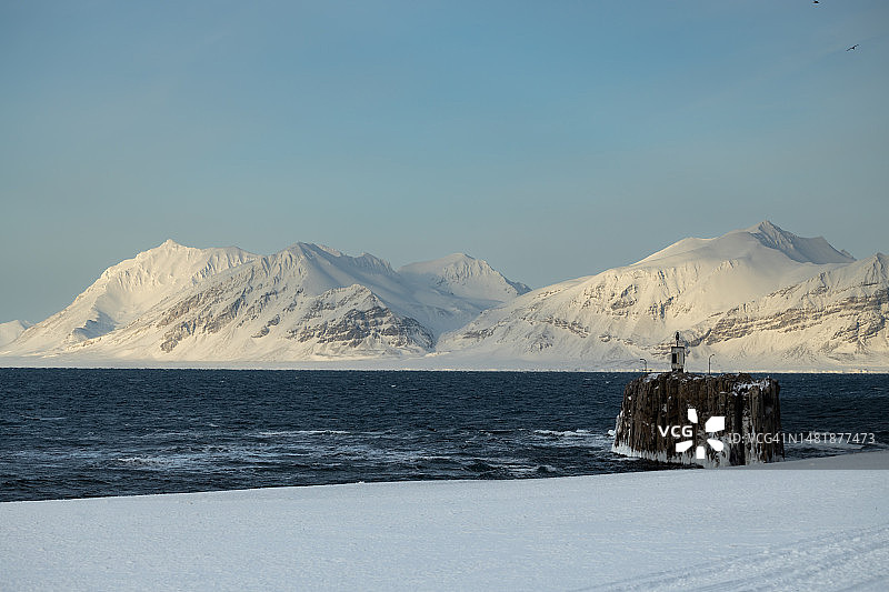 斯瓦尔巴群岛风景伊斯峡湾电台图片素材