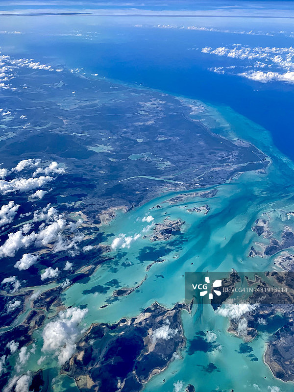 巴哈马拿骚海景和山景航拍图片素材
