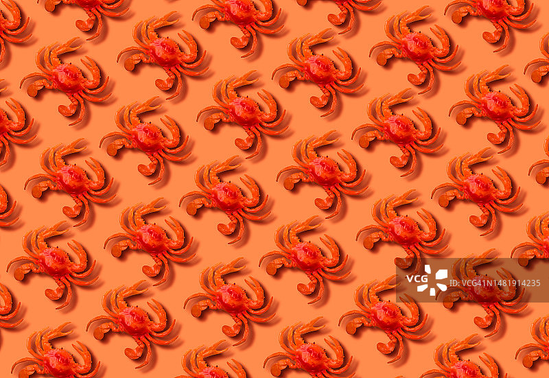 橙色玩具螃蟹图片素材