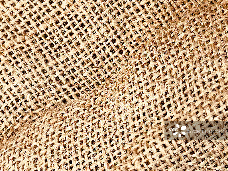 特写：黄麻纤维编织图片素材