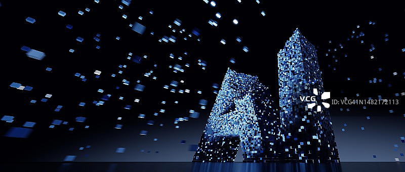 AI人工智能成长与发展的概念背景图片素材