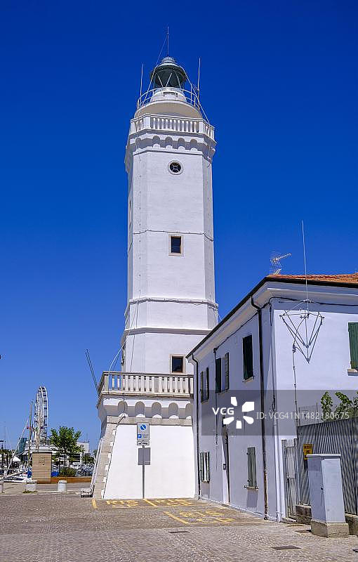 意大利艾米利亚-罗马涅里米尼法罗灯塔图片素材