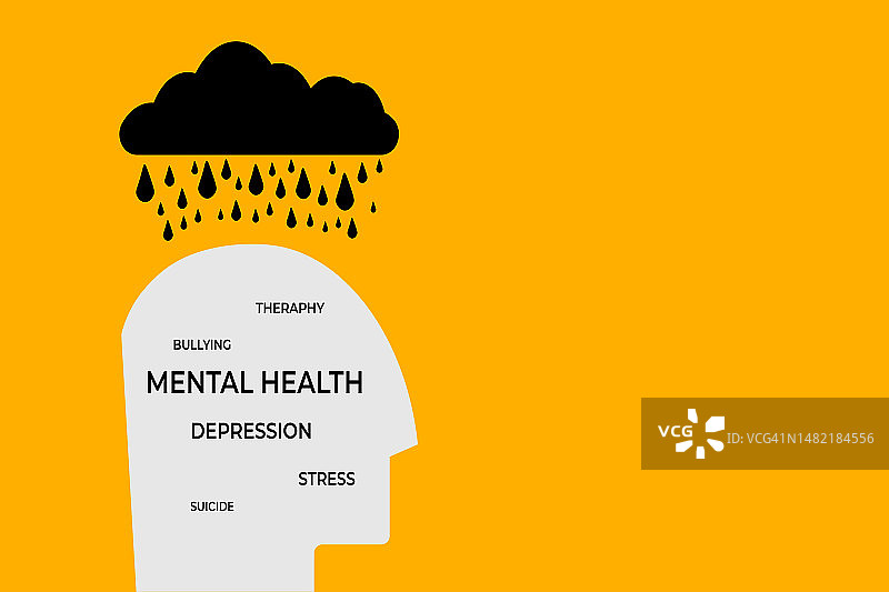 抑郁症心理健康概念图图片素材