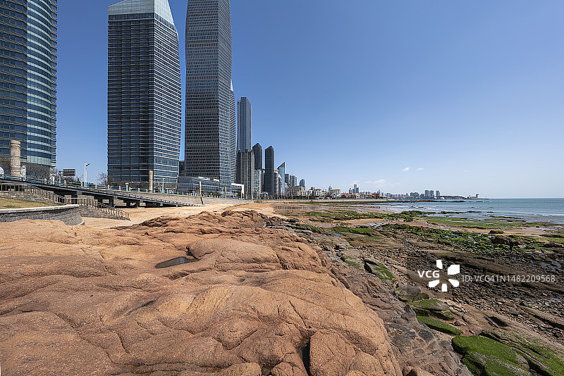 青岛城市天际线图片素材