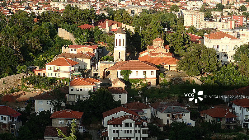 马其顿奥赫里德城镇远眺图片素材