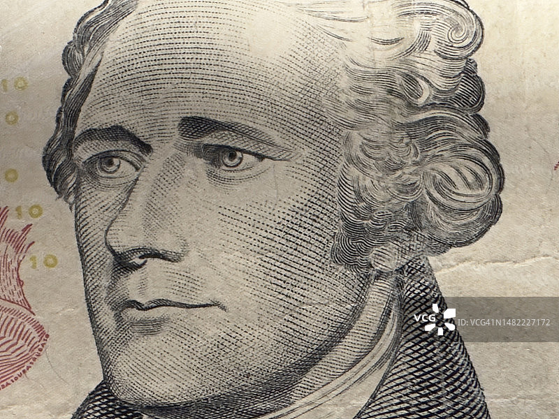 亚历山大·汉密尔顿肖像图片素材