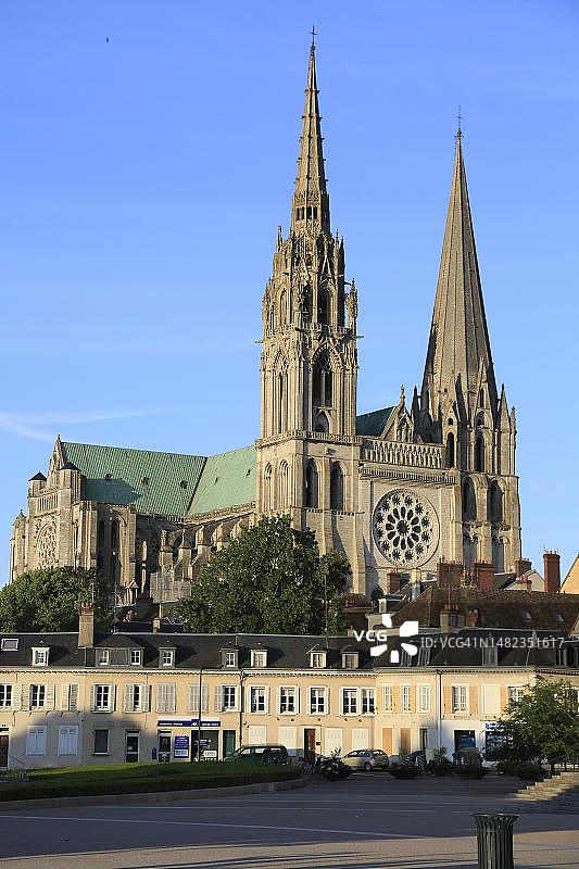 沙特尔圣母大教堂，法国厄尔-卢瓦省图片素材