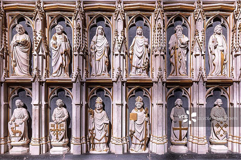 丹麦罗斯基勒大教堂丹麦女王玛格丽特一世墓细节图片素材